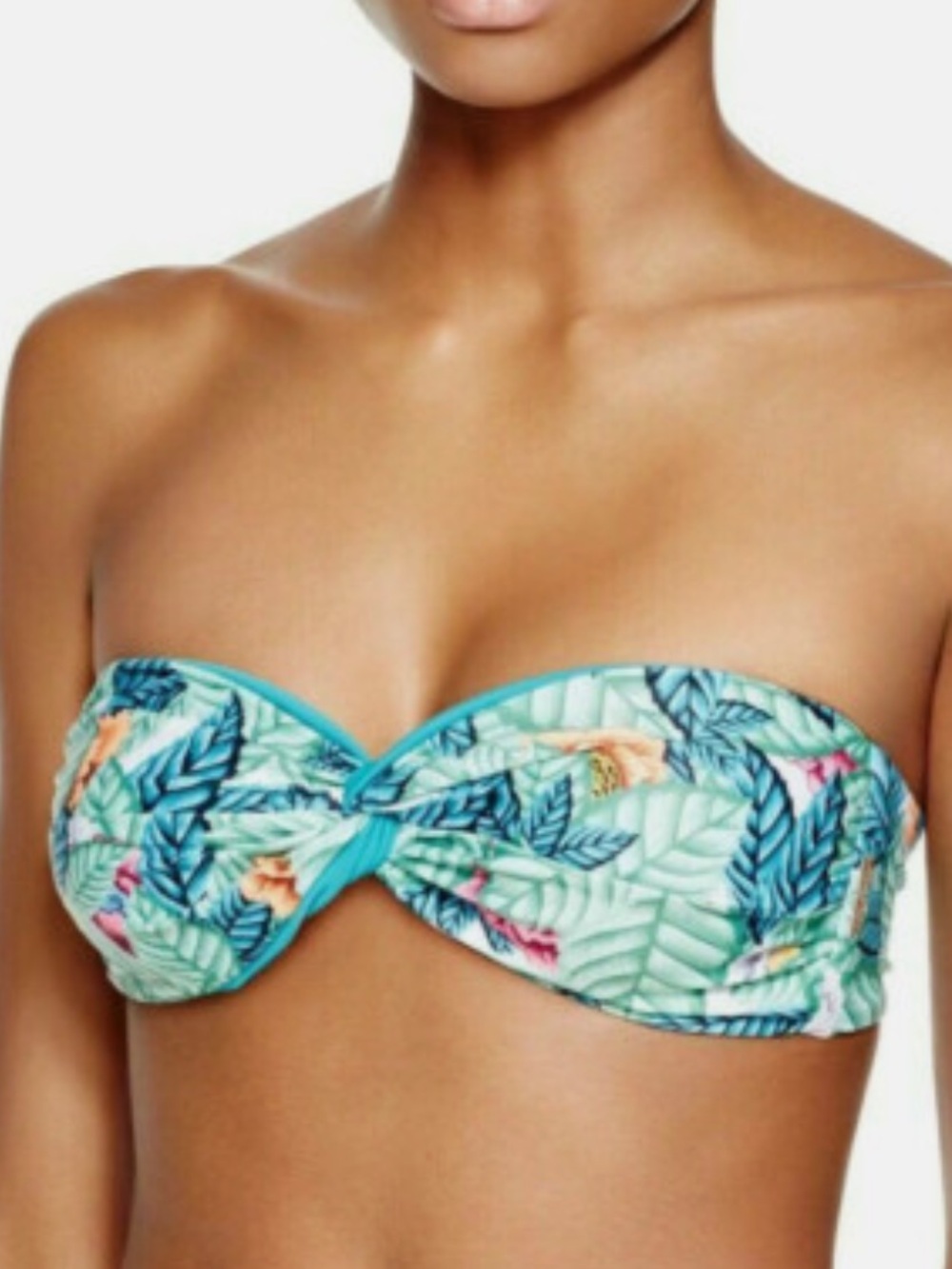 Mara Hoffman Tropical Baudeau Bikini Set - Teal & Green Size Small